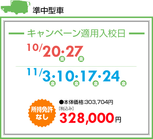 公式サイト 準中型車合宿免許 キャンペーン 運転免許はセイブ自動車学校